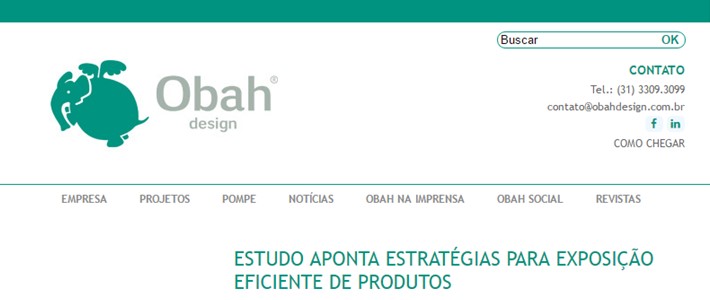 Clipping – Obah Design: Estudo aponta estratégias para exposição eficiente de produtos